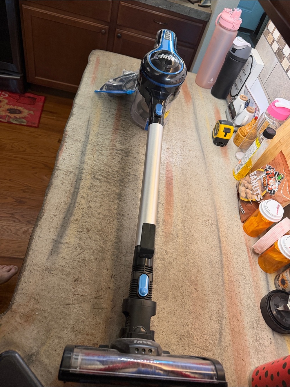 Handheld Cordless Vacuum Cleaner in Black and Blue - Versatile Home Cleaner
